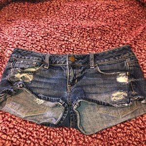American Eagle Shorts -Size 2 Dark Wash/Distressed